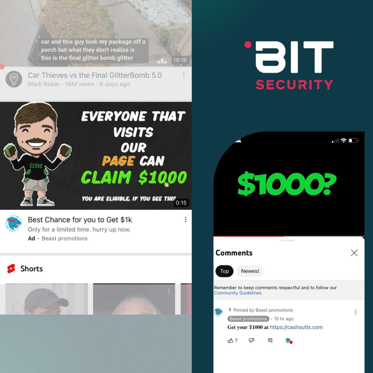 Are you seeing this Mr Beast scam on YouTube?